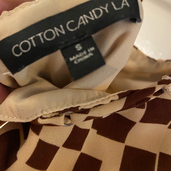 Checkered Mini Dress with Cut Out - Picture 6 of 6